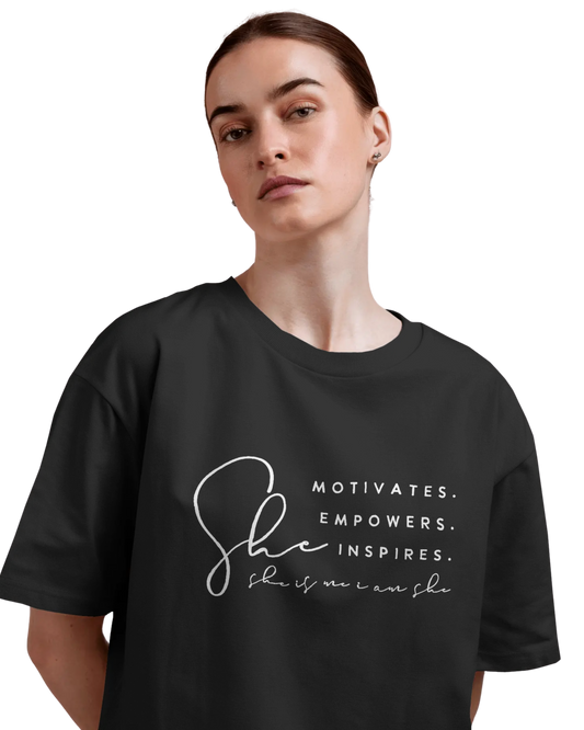 Women Oversize Tee | Printed | 100% Cotton T Shirt | Round Neck | Half Sleeves| Designed by NEOX | Vibrant Colors