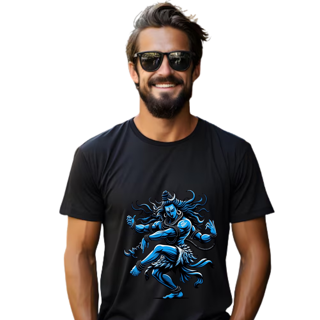 Unisex Printed Cotton T Shirt | Aastha | Round Neck | Half Sleeves|100% Cotton Regular Fit T-Shirt | Women | Men |