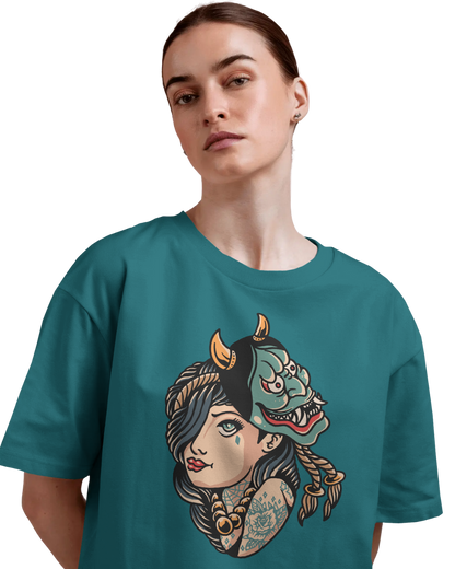 Women Oversize Tee |Street wear | Casual Wear | 100% Cotton T Shirt | Round Neck | Half Sleeves| Vibrant Colors