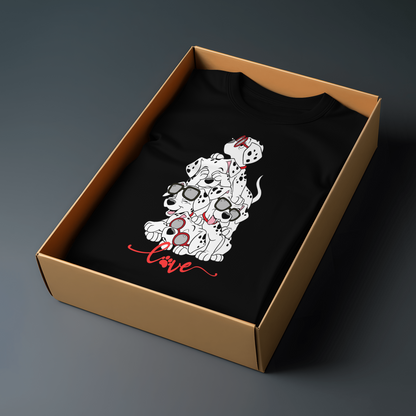 Unisex Printed Cotton T Shirt | Dog Lovers | Round Neck | Half Sleeves|100% Cotton Regular Fit T-Shirt | Women | Men |