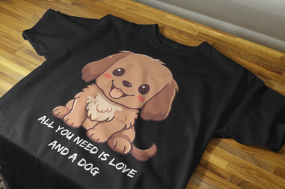 Unisex Printed Cotton T Shirt | Dog Lovers | Round Neck | Half Sleeves|100% Cotton Regular Fit T-Shirt | Women | Men |