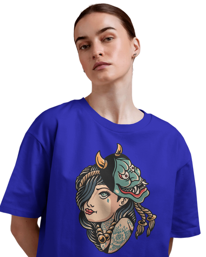 Women Oversize Tee |Street wear | Casual Wear | 100% Cotton T Shirt | Round Neck | Half Sleeves| Vibrant Colors