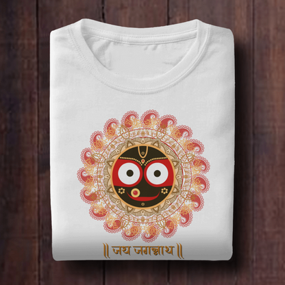 Unisex Printed Cotton T Shirt | Aastha | Round Neck | Half Sleeves|100% Cotton Regular Fit T-Shirt | Women | Men |