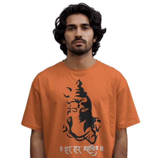 Unisex Printed Cotton T Shirt | Aastha | Round Neck | Half Sleeves|100% Cotton Regular Fit T-Shirt | Women | Men |