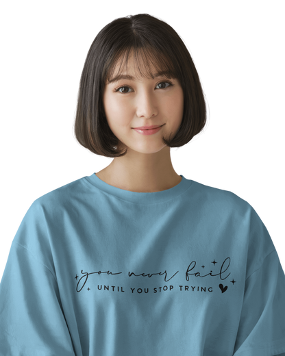 Women Oversize Tee | Printed | 100% Cotton T Shirt | Round Neck | Half Sleeves| Designed by NEOX | Vibrant Colors