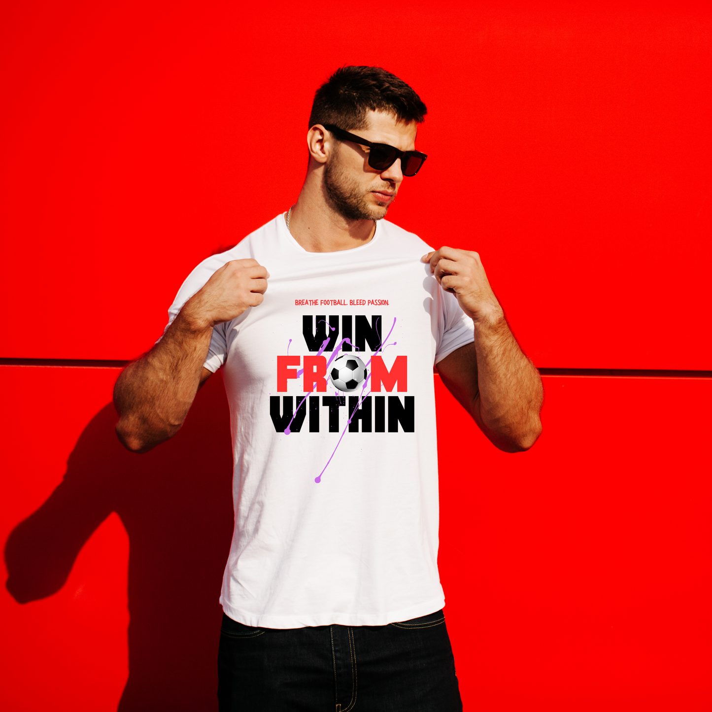 Men’s Printed Cotton T Shirt | Foot Ball |Round Neck | Half Sleeves|100% Cotton | Regular Fit T-Shirt | Teens | Teen Vibes