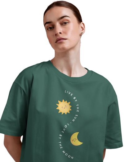 Women Oversize Tee | Printed | 100% Cotton T Shirt | Round Neck | Half Sleeves| Designed by NEOX | Vibrant Colors