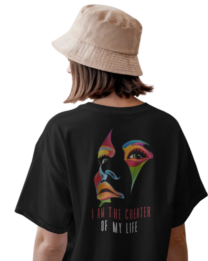 Women Oversize Tee | Printed | 100% Cotton T Shirt | Round Neck | Half Sleeves| Designed by NEOX | Vibrant Colors