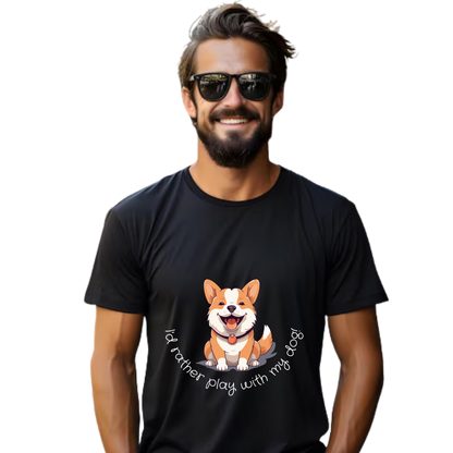 Unisex Printed Cotton T Shirt | Dog Lovers | Round Neck | Half Sleeves|100% Cotton Regular Fit T-Shirt | Women | Men |