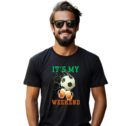 Men’s Printed Cotton T Shirt | Weekend |Round Neck | Half Sleeves|100% Cotton | Regular Fit T-Shirt | Teens | Teen Vibes