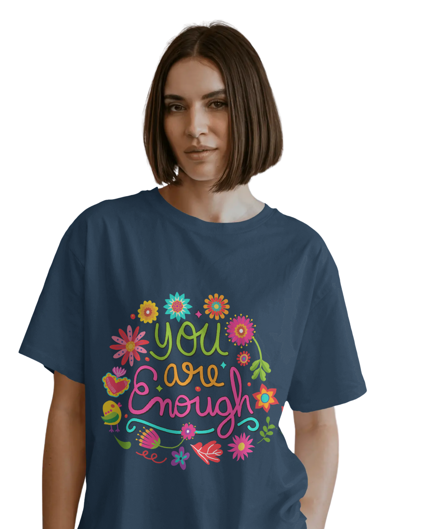 Women Oversize Tee | Printed | 100% Cotton T Shirt | Round Neck | Half Sleeves| Designed by NEOX | Vibrant Colors