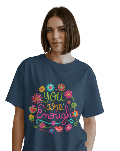 Women Oversize Tee | Printed | 100% Cotton T Shirt | Round Neck | Half Sleeves| Designed by NEOX | Vibrant Colors