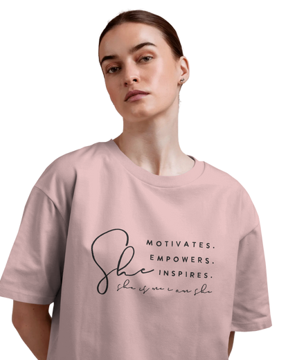 Women Oversize Tee | Printed | 100% Cotton T Shirt | Round Neck | Half Sleeves| Designed by NEOX | Vibrant Colors