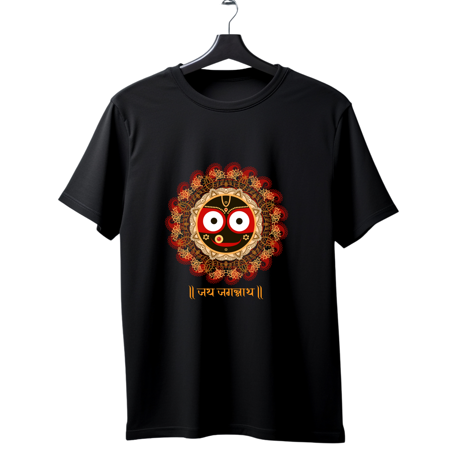 Unisex Printed Cotton T Shirt | Aastha | Round Neck | Half Sleeves|100% Cotton Regular Fit T-Shirt | Women | Men |