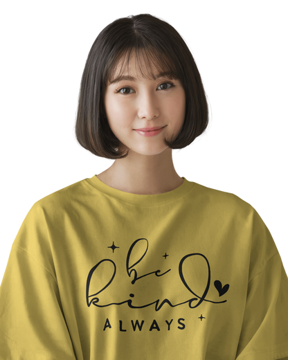 Women Oversize Tee | Printed | 100% Cotton T Shirt | Round Neck | Half Sleeves| Designed by NEOX | Vibrant Colors