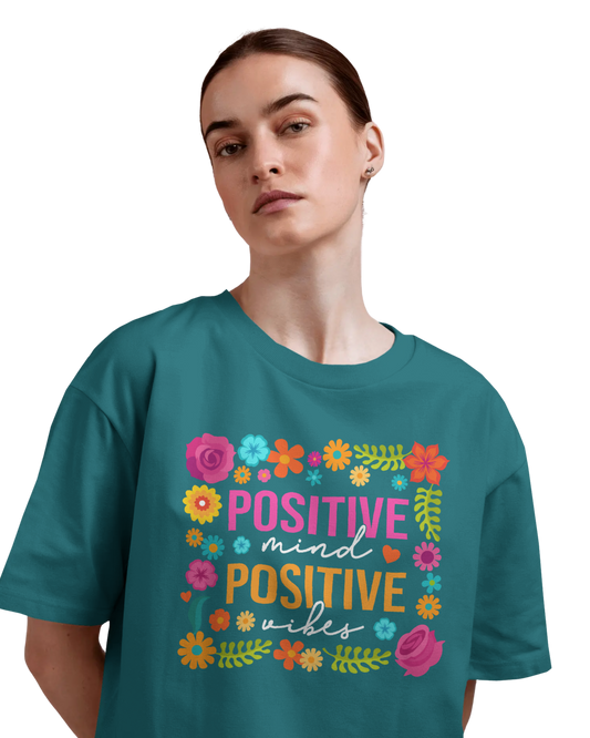 Women Oversize Tee | Printed | 100% Cotton T Shirt | Round Neck | Half Sleeves| Designed by NEOX | Vibrant Colors