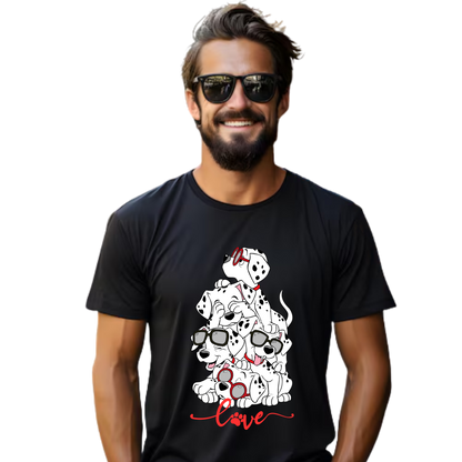 Unisex Printed Cotton T Shirt | Dog Lovers | Round Neck | Half Sleeves|100% Cotton Regular Fit T-Shirt | Women | Men |
