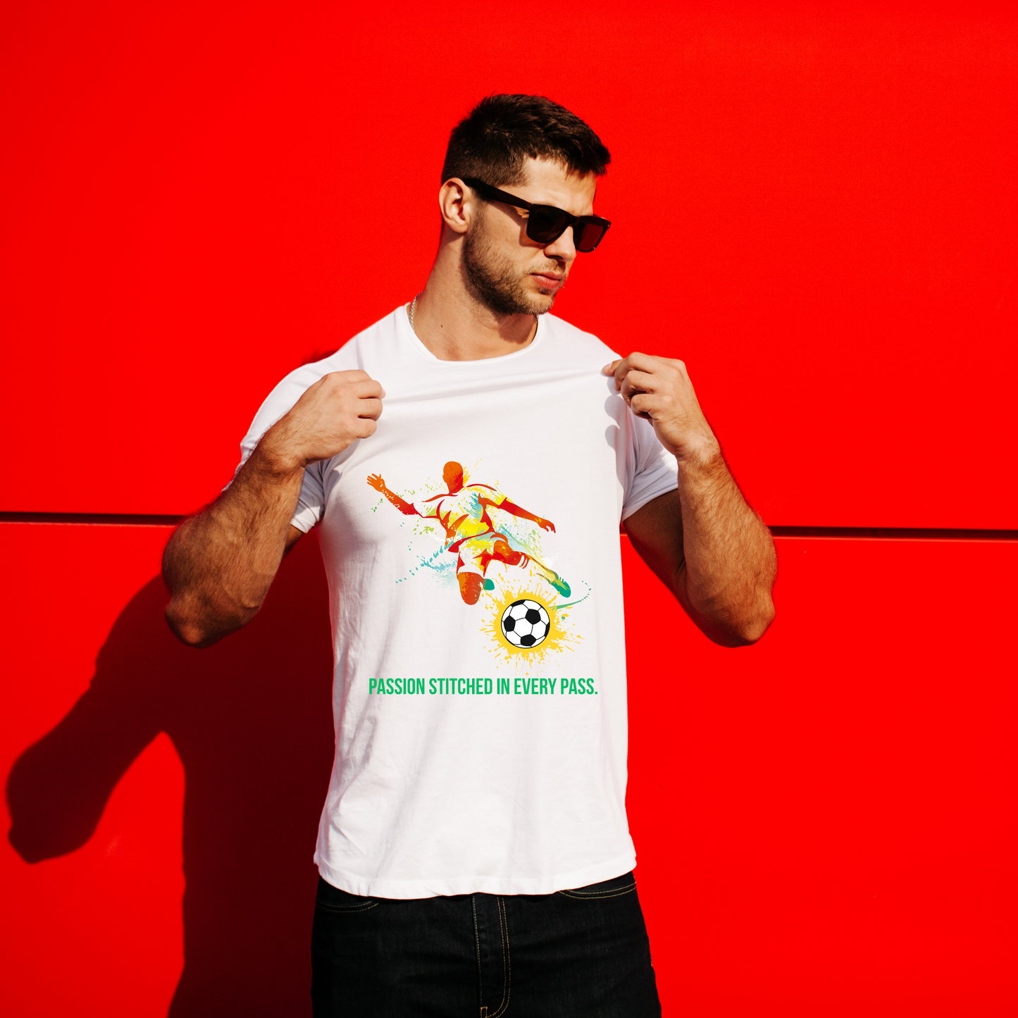 Men’s Printed Cotton T Shirt | Foot Ball |Round Neck | Half Sleeves|100% Cotton | Regular Fit T-Shirt | Teens | Teen Vibes
