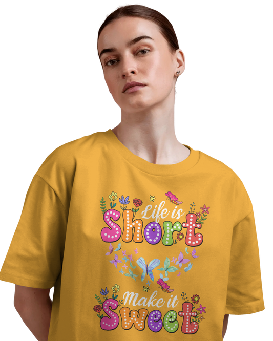 Women Oversize Tee | Printed | 100% Cotton T Shirt | Round Neck | Half Sleeves| Designed by NEOX | Vibrant Colors