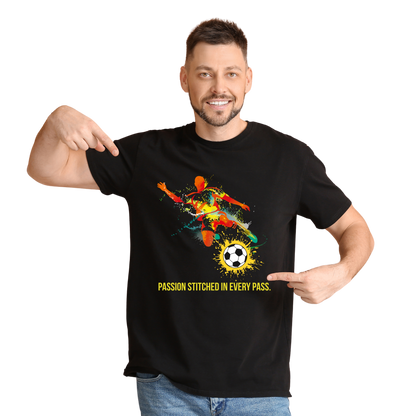 Men’s Printed Cotton T Shirt | Foot Ball |Round Neck | Half Sleeves|100% Cotton | Regular Fit T-Shirt | Teens | Teen Vibes