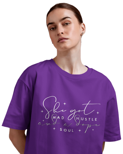 Women Oversize Tee | Printed | 100% Cotton T Shirt | Round Neck | Half Sleeves| Designed by NEOX | Vibrant Colors