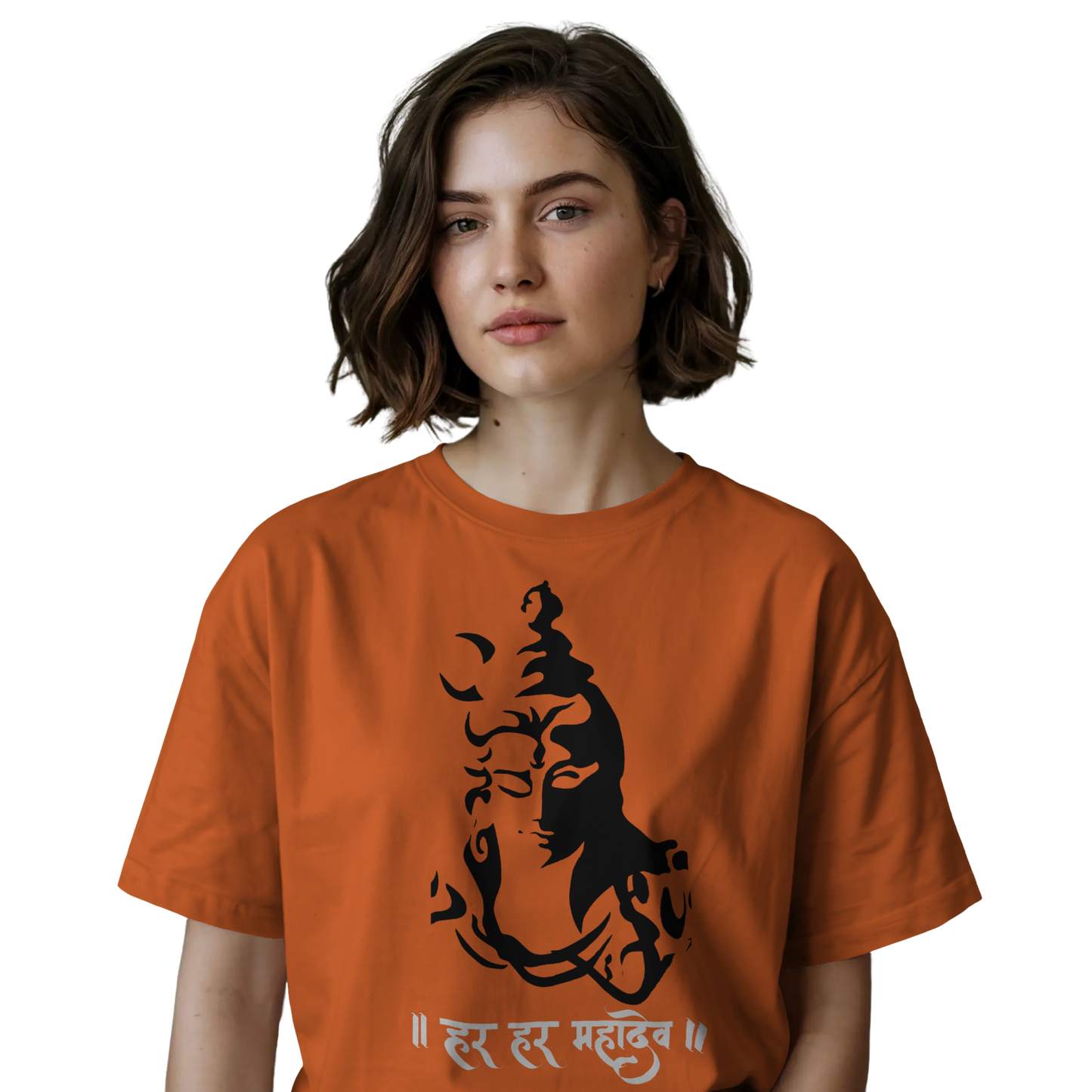 Unisex Printed Cotton T Shirt | Aastha | Round Neck | Half Sleeves|100% Cotton Regular Fit T-Shirt | Women | Men |
