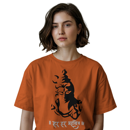 Unisex Printed Cotton T Shirt | Aastha | Round Neck | Half Sleeves|100% Cotton Regular Fit T-Shirt | Women | Men |