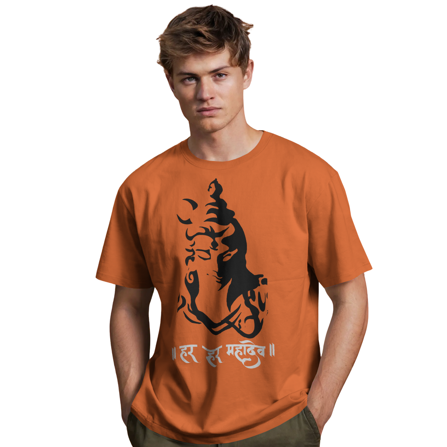 Unisex Printed Cotton T Shirt | Aastha | Round Neck | Half Sleeves|100% Cotton Regular Fit T-Shirt | Women | Men |