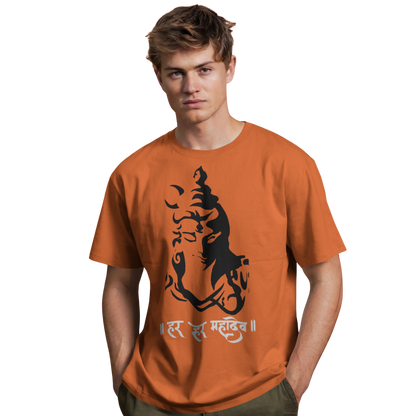 Unisex Printed Cotton T Shirt | Aastha | Round Neck | Half Sleeves|100% Cotton Regular Fit T-Shirt | Women | Men |