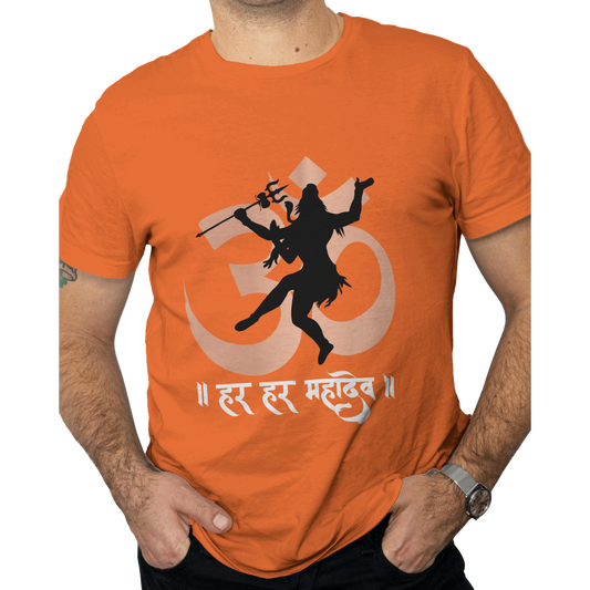 Unisex Printed Cotton T Shirt | Aastha | Round Neck | Half Sleeves|100% Cotton Regular Fit T-Shirt | Women | Men |