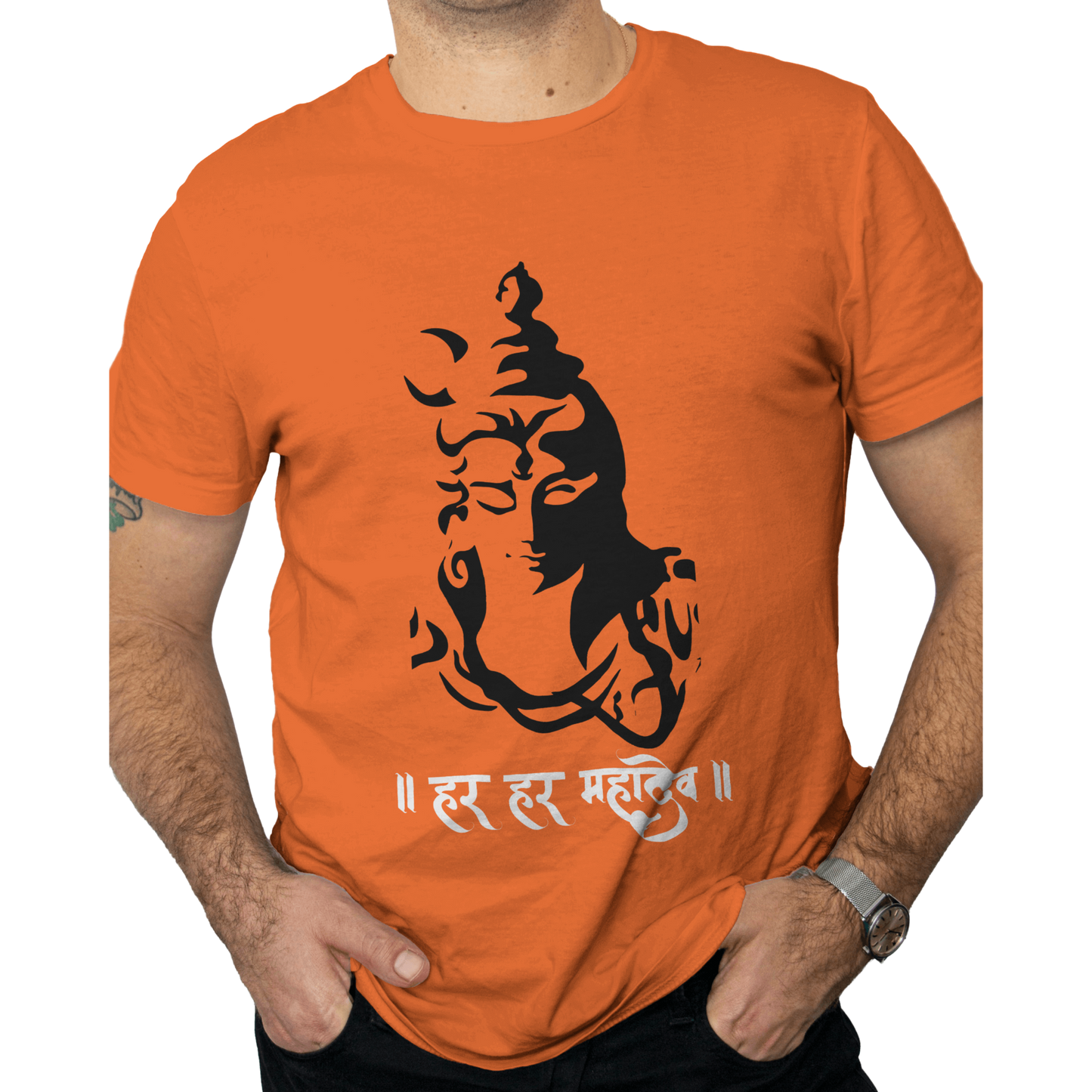 Unisex Printed Cotton T Shirt | Aastha | Round Neck | Half Sleeves|100% Cotton Regular Fit T-Shirt | Women | Men |