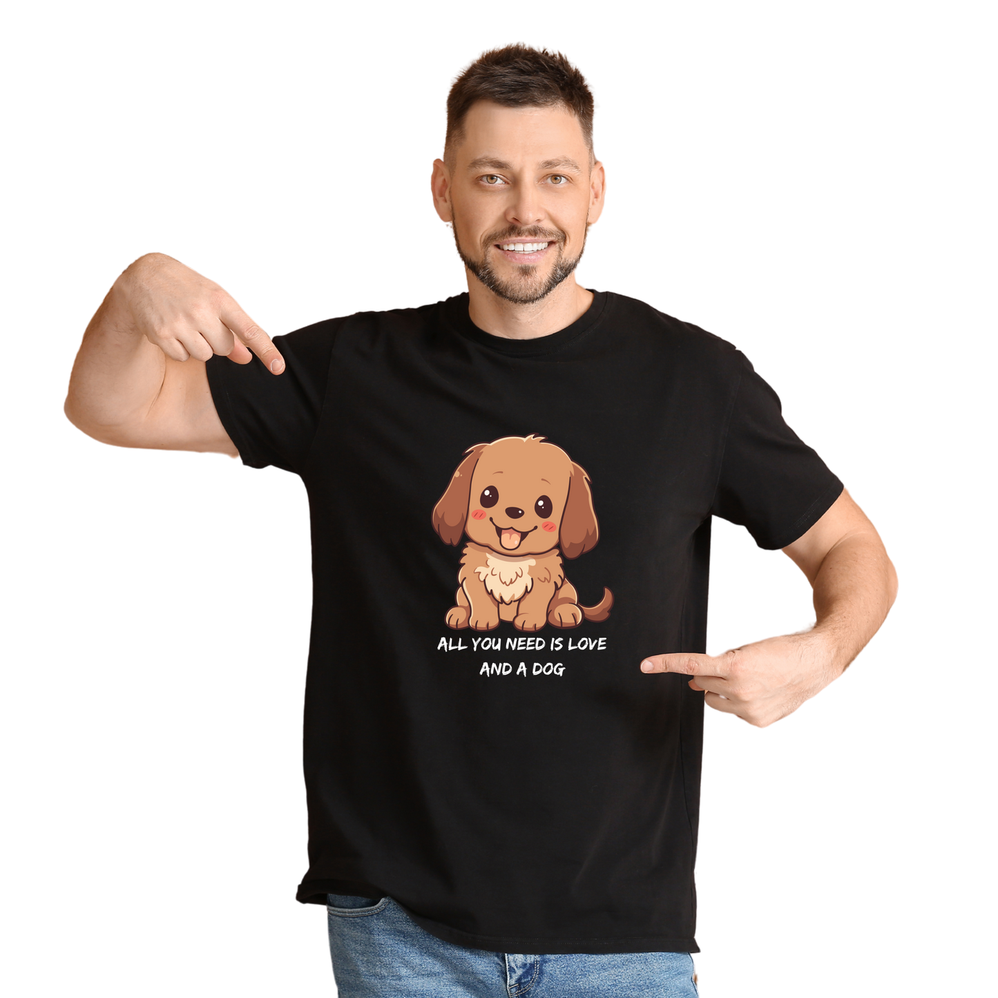 Unisex Printed Cotton T Shirt | Dog Lovers | Round Neck | Half Sleeves|100% Cotton Regular Fit T-Shirt | Women | Men |