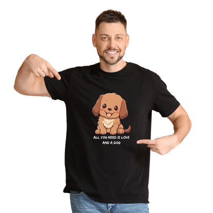 Unisex Printed Cotton T Shirt | Dog Lovers | Round Neck | Half Sleeves|100% Cotton Regular Fit T-Shirt | Women | Men |
