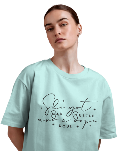 Women Oversize Tee | Printed | 100% Cotton T Shirt | Round Neck | Half Sleeves| Designed by NEOX | Vibrant Colors