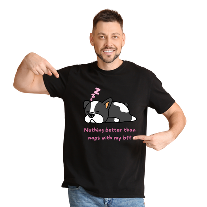Unisex Printed Cotton T Shirt | Dog Lovers | Round Neck | Half Sleeves|100% Cotton Regular Fit T-Shirt | Women | Men
