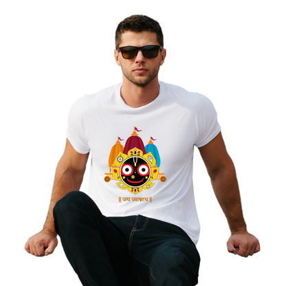 Unisex Printed Cotton T Shirt | Aastha | Round Neck | Half Sleeves|100% Cotton Regular Fit T-Shirt | Women | Men |