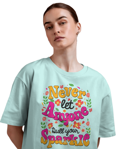 Women Oversize Tee | Printed | 100% Cotton T Shirt | Round Neck | Half Sleeves| Designed by NEOX | Vibrant Colors