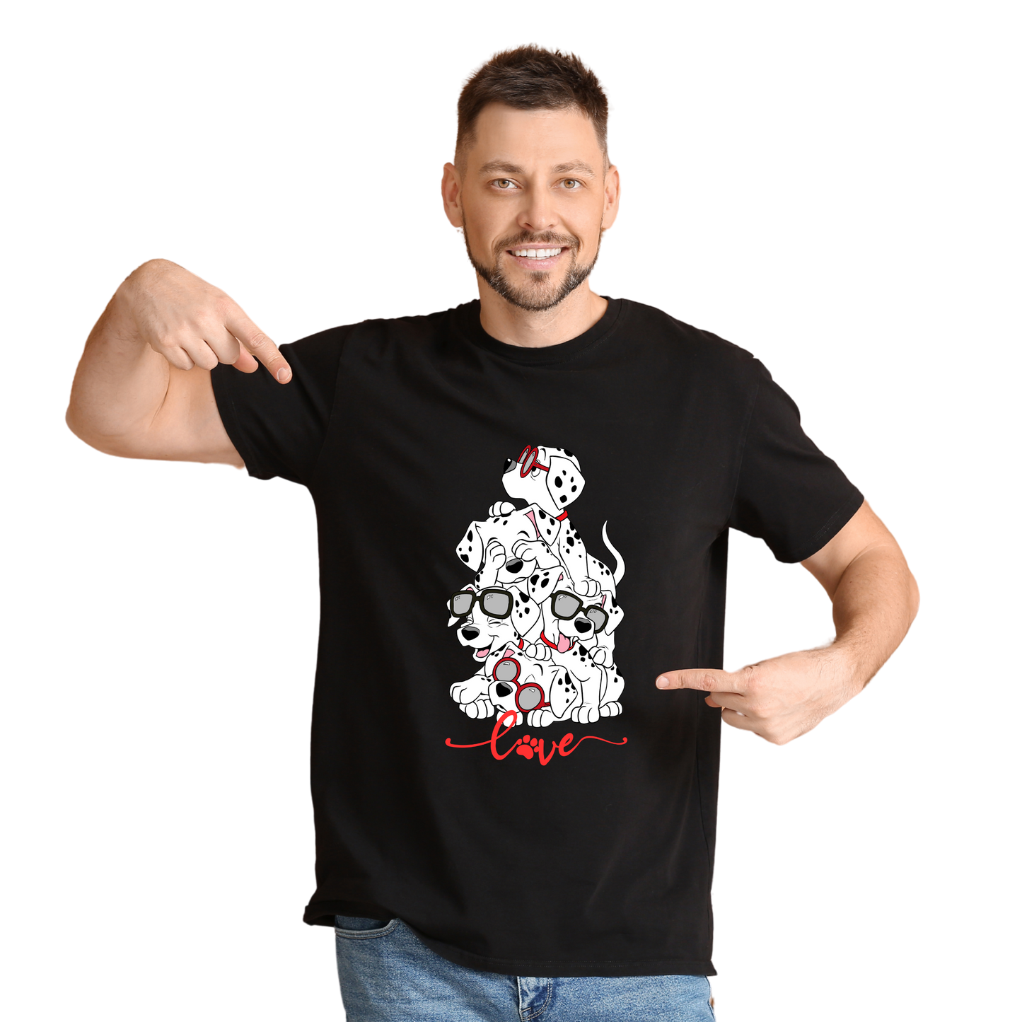 Unisex Printed Cotton T Shirt | Dog Lovers | Round Neck | Half Sleeves|100% Cotton Regular Fit T-Shirt | Women | Men |