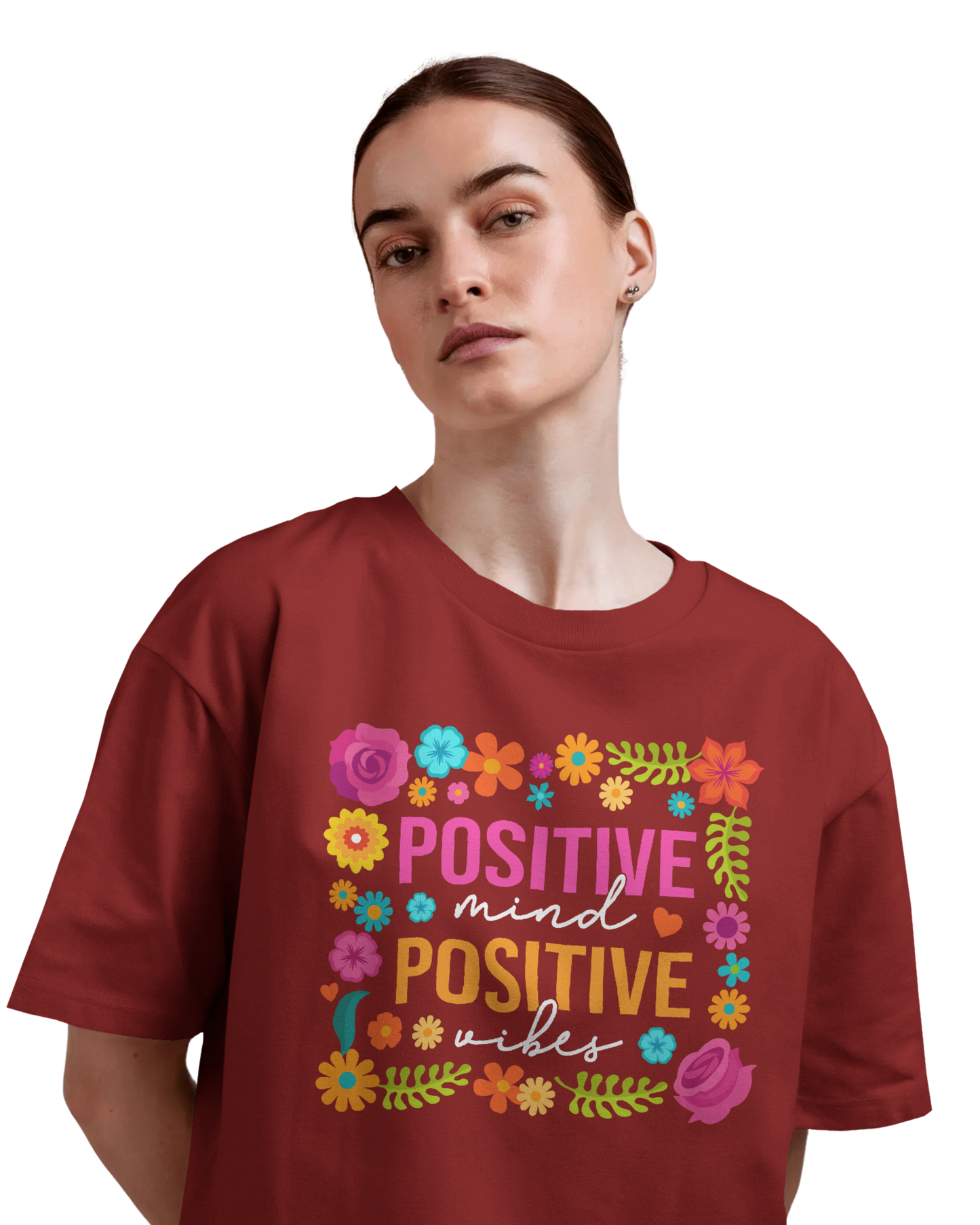 Women Oversize Tee | Printed | 100% Cotton T Shirt | Round Neck | Half Sleeves| Designed by NEOX | Vibrant Colors