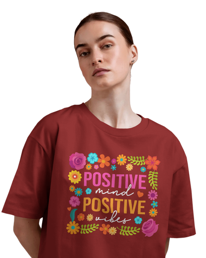 Women Oversize Tee | Printed | 100% Cotton T Shirt | Round Neck | Half Sleeves| Designed by NEOX | Vibrant Colors