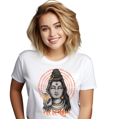 Unisex Printed Cotton T Shirt | Aastha | Round Neck | Half Sleeves|100% Cotton Regular Fit T-Shirt | Women | Men |
