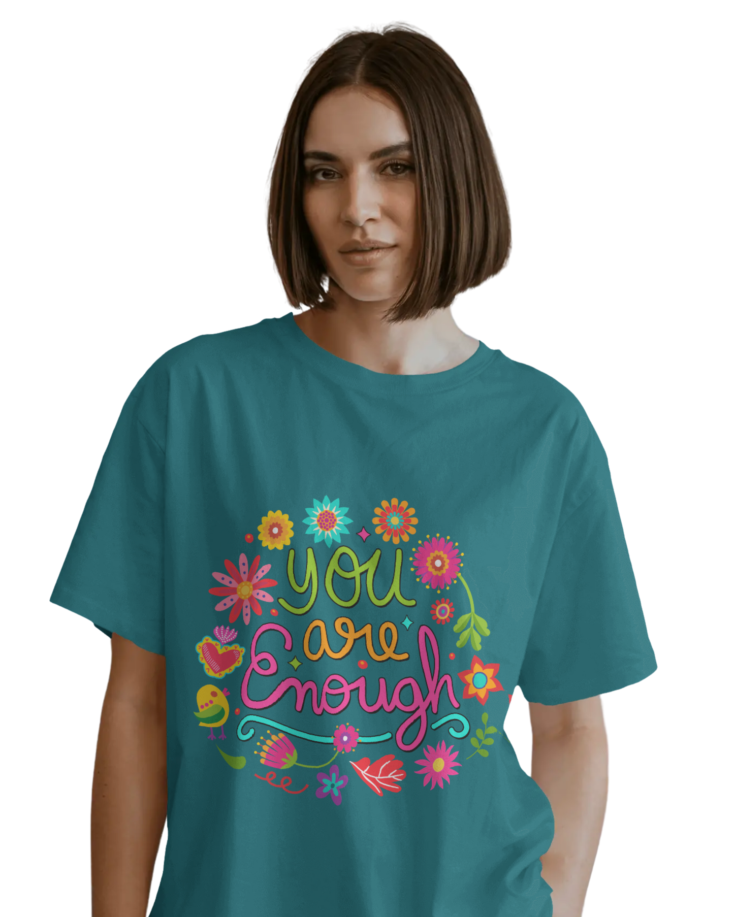 Women Oversize Tee | Printed | 100% Cotton T Shirt | Round Neck | Half Sleeves| Designed by NEOX | Vibrant Colors