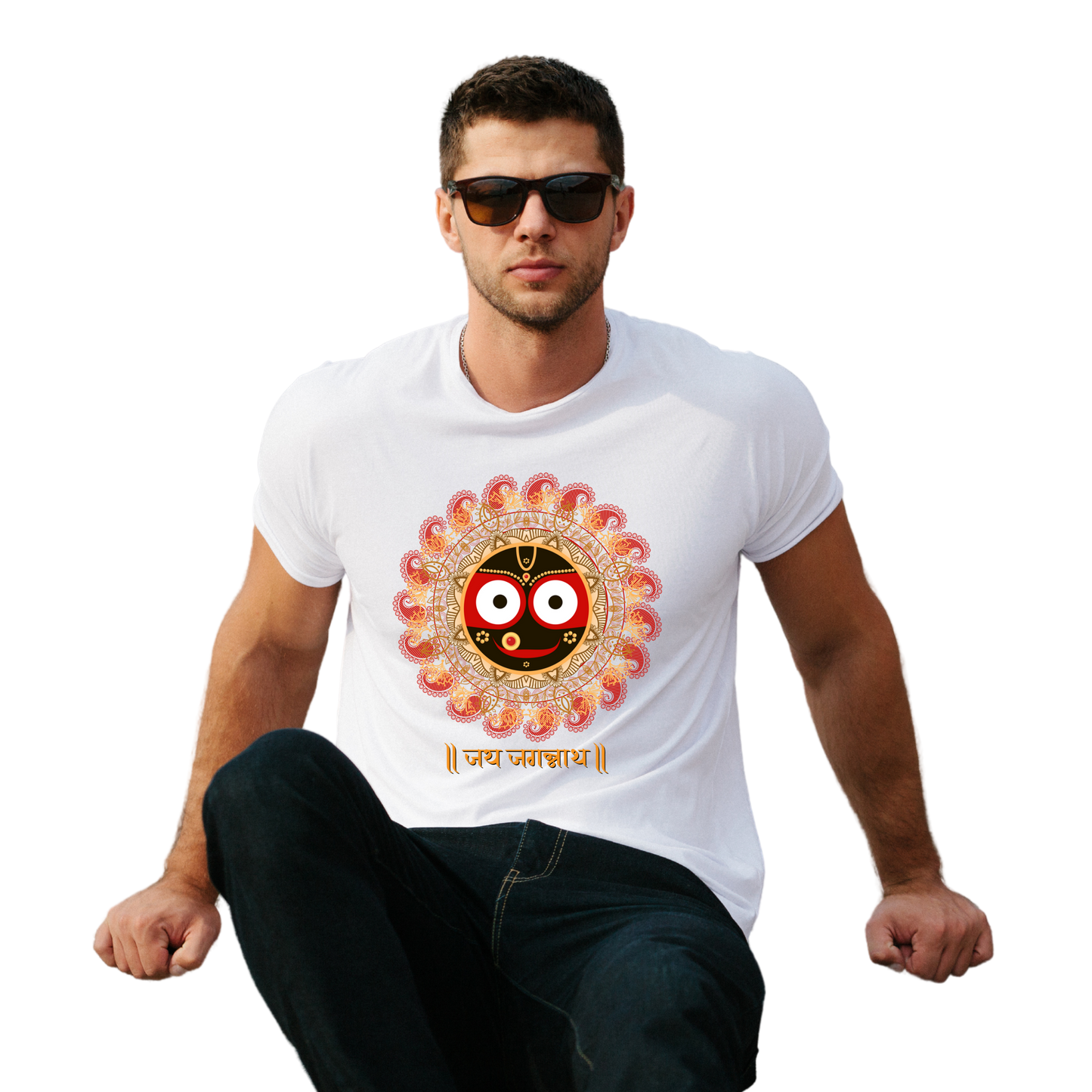 Unisex Printed Cotton T Shirt | Aastha | Round Neck | Half Sleeves|100% Cotton Regular Fit T-Shirt | Women | Men |