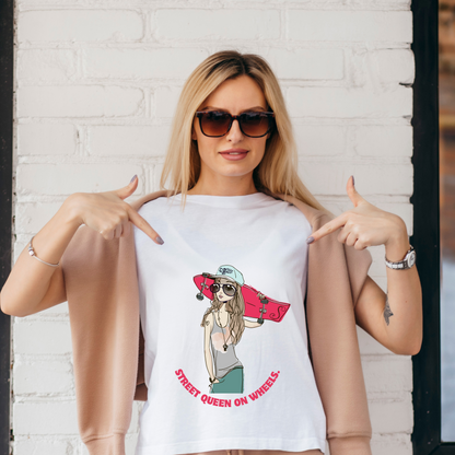 Women Printed Cotton T Shirt | Round Neck | Half Sleeves| 100% Cotton | Regular Fit T-Shirt | Teen | Teen Vibes