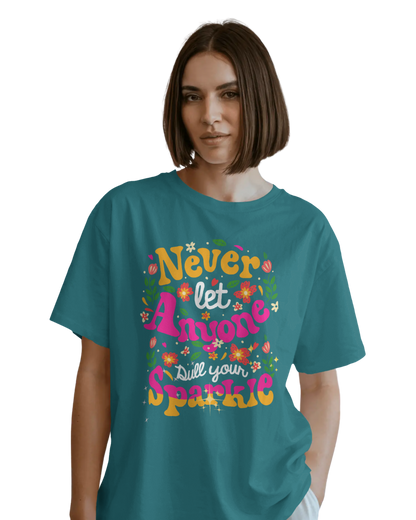 Oversize Tee Women | Printed | 100% Cotton T Shirt | Round Neck | Half Sleeves| Designed by NEOX | Vibrant Colors