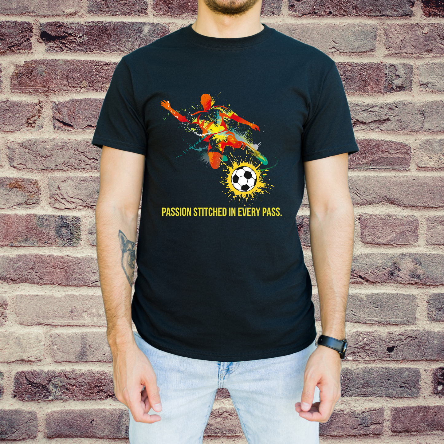 Men’s Printed Cotton T Shirt | Foot Ball |Round Neck | Half Sleeves|100% Cotton | Regular Fit T-Shirt | Teens | Teen Vibes