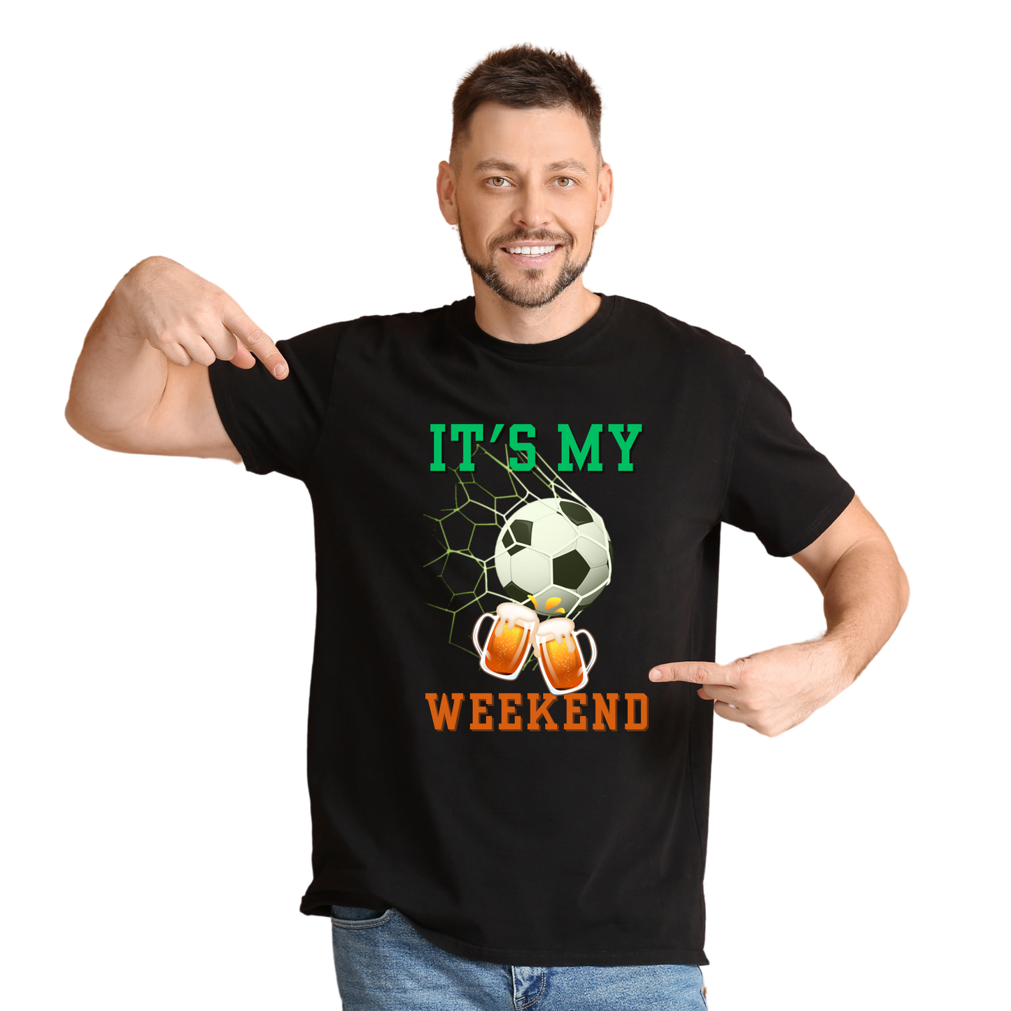 Men’s Printed Cotton T Shirt | Weekend |Round Neck | Half Sleeves|100% Cotton | Regular Fit T-Shirt | Teens | Teen Vibes