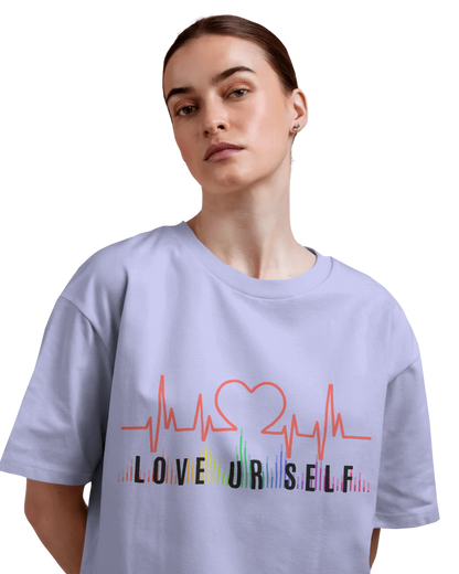 Women Oversize Tee | Printed | 100% Cotton T Shirt | Round Neck | Half Sleeves| Designed by NEOX | Vibrant Colors