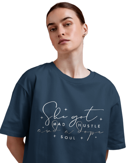 Women Oversize Tee | Printed | 100% Cotton T Shirt | Round Neck | Half Sleeves| Designed by NEOX | Vibrant Colors