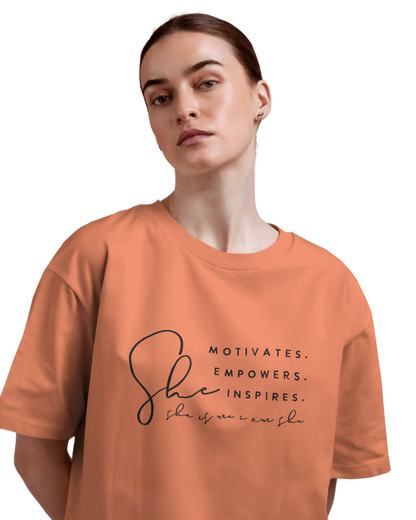 Women Oversize Tee | Printed | 100% Cotton T Shirt | Round Neck | Half Sleeves| Designed by NEOX | Vibrant Colors